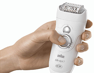 Braun Silk epil 7 en gros plan